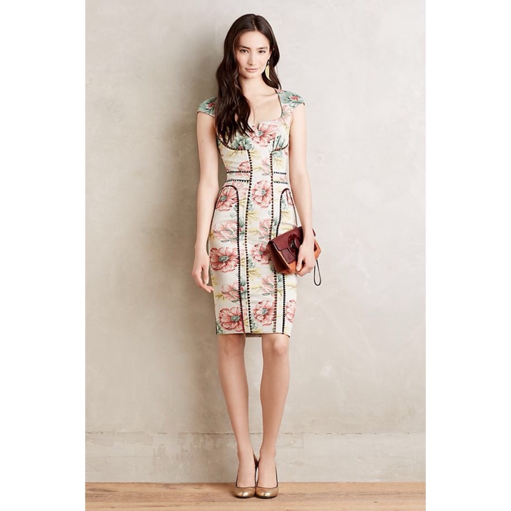 Byron Lars Brocade Garden Sheath dress